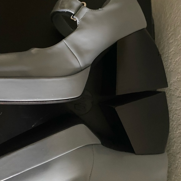 Jeffrey Campbell Reine Mary Jane SquareToe Blue Y2K Goth Platform Pumps 6.5 - Picture 14 of 16